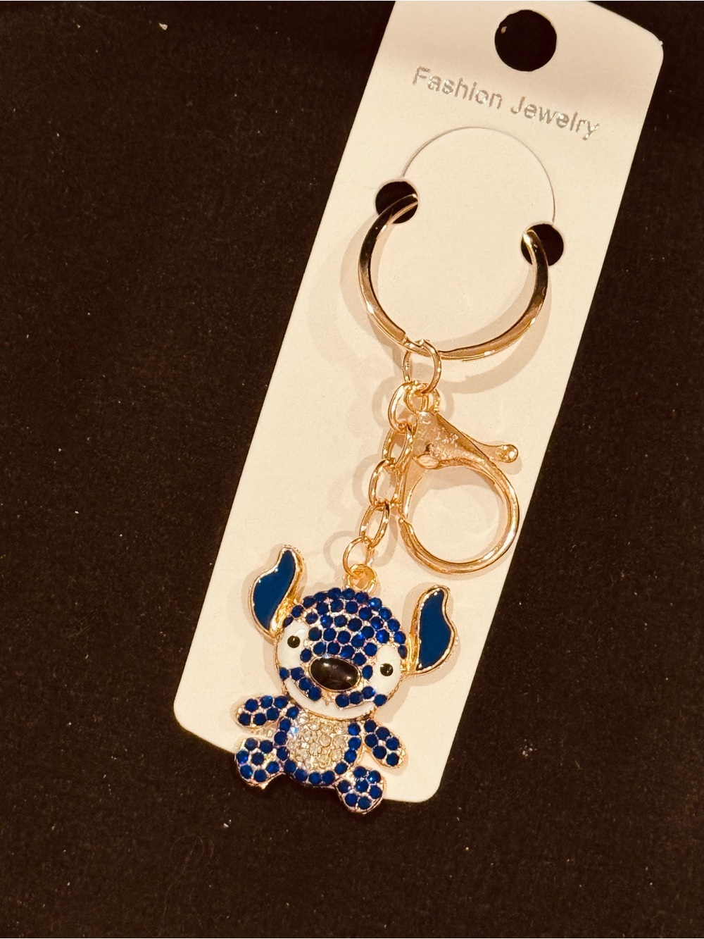 NWT Sparkly Blue Rhinestone Alien Creature Keychain Bag Charm